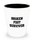 Funny Get Well Gift Broken Leg Broken Bone Shot Glass Broken Foot Survivor Graphic Tee – Everyday Comfort · Top Pick For Any Outfit