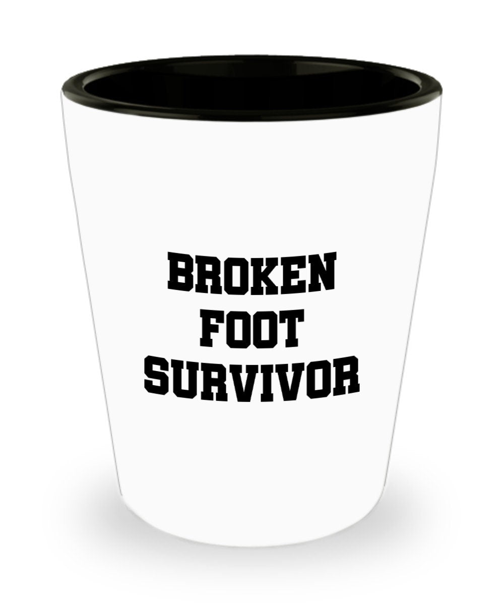 Funny Get Well Gift Broken Leg Broken Bone Shot Glass Broken Foot Survivor Graphic Tee – Everyday Comfort · Top Pick For Any Outfit