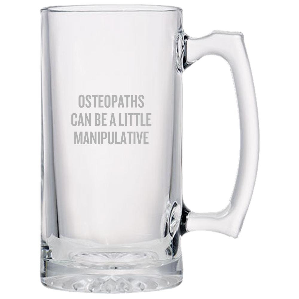 Funny Osteopath Gift Osteopathy Beer Mug Osteopaths Can Be A Little Manipulative Graphic Tee – Bold Style · Great Gift For Fans