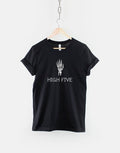 Skeleton Hand Shirt High Five Halloween Shirt Funny Skeleton Hand Halloween T Shirt Graphic Tee – Soft Feel · Perfect For Daily Wear