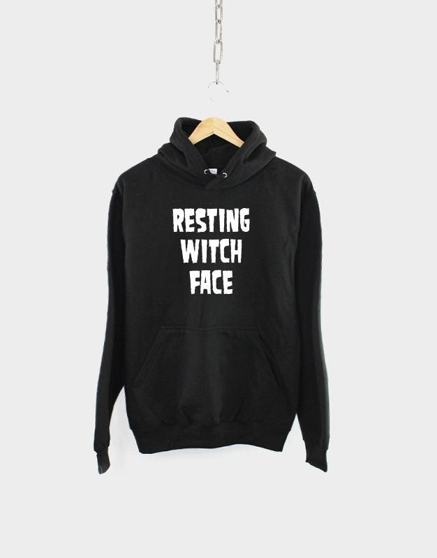 Resting Witch Face Hoodie Funny Halloween Witch Sweatshirt Hoodie – Easygoing Wear · Great Gift For Fans