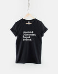 Lipstick Diamonds Bags Shoes TShirt Glamour Girls Model Blog Blogger T Shirt Fashion Hipster Streetwear TShirt Tote Bag – Fan Favorite · Great Gift For Fans