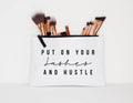 Put On Your Lashes And Hustle Makeup Cosmetic Accessory Pouch Graphic Tee – Premium Graphic · Great Gift For Fans