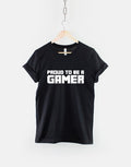 Gamer TShirt Proud To Be A Gamer 8 Bit Retro T Shirt Gaming TShirt Graphic Tee – Warm & Stylish · Perfect For Daily Wear