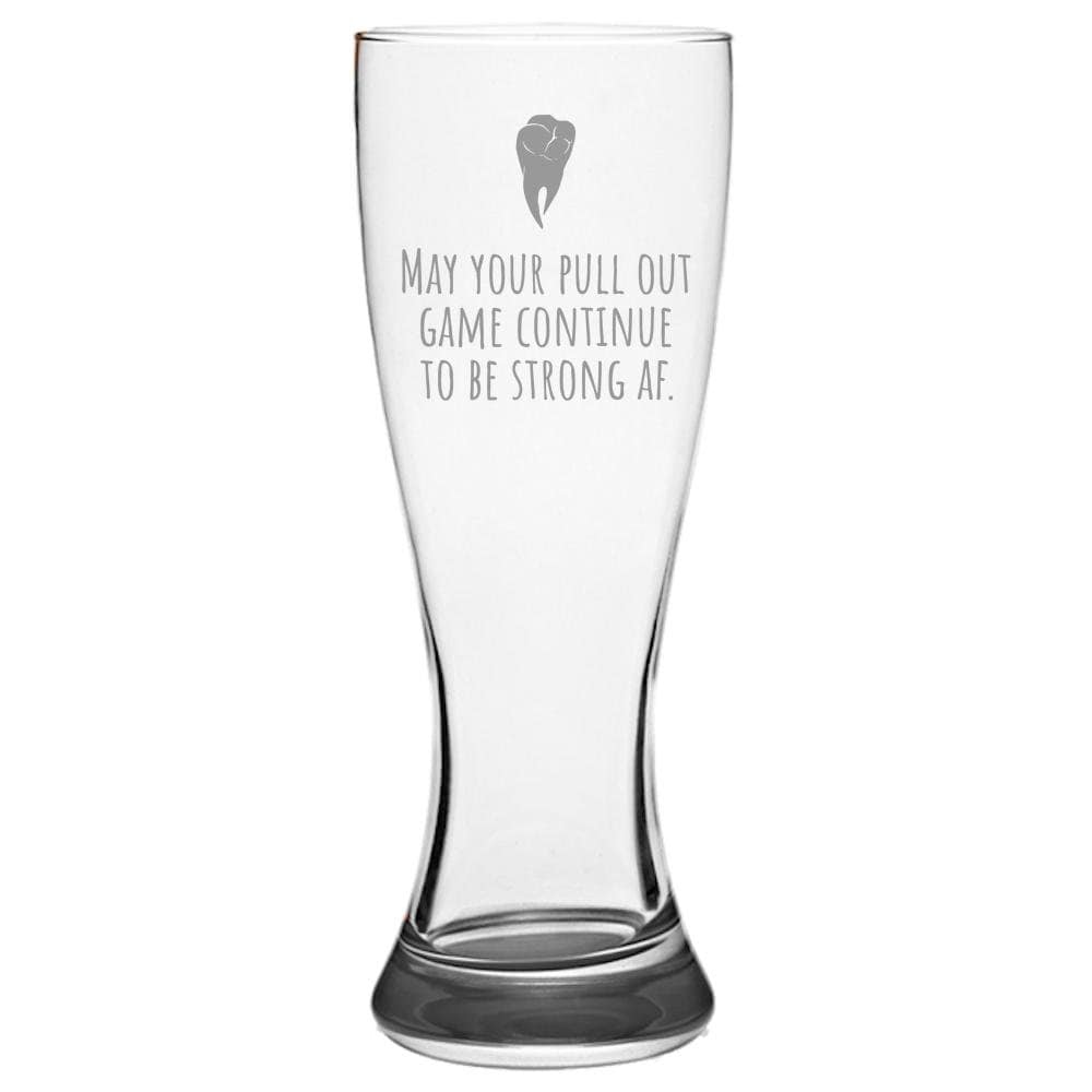 Funny Dentist Gift Dentist Birthday Present Pull Out Game Strong AF Dentist Pilsner Glass Beer Glass Graphic Tee – Easygoing Wear · Trending Graphic Apparel