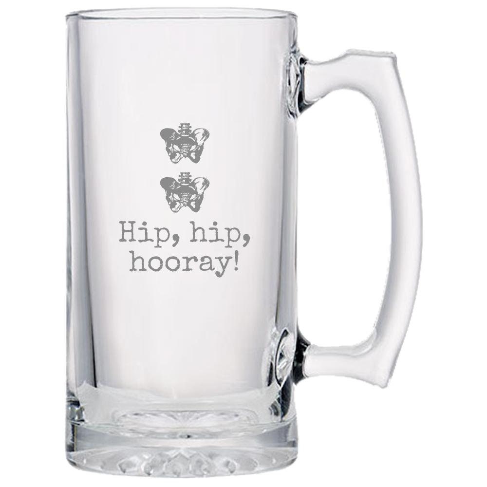Orthopedic Beer Mug Orthopedist Gift Chiropractor Gift Orthopedic Surgeon Funny Medical Glass Hip Hip Hooray Graphic Tee – Everyday Comfort · High-Quality Print