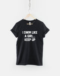 Swimmer TShirt I Swim Like A Girl Keep Up Swimmer Shirt Swimming Tshirt Graphic Tee – Warm & Stylish · Must-Have Style