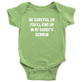 Pastor Baby Bodysuit Minister Baby Onepiece Preacher Baby Shirt Funny Pastor Baby Gift You39ll End Up In My Daddy39s Sermon Graphic Tee – Easygoing Wear · Trending Graphic Apparel