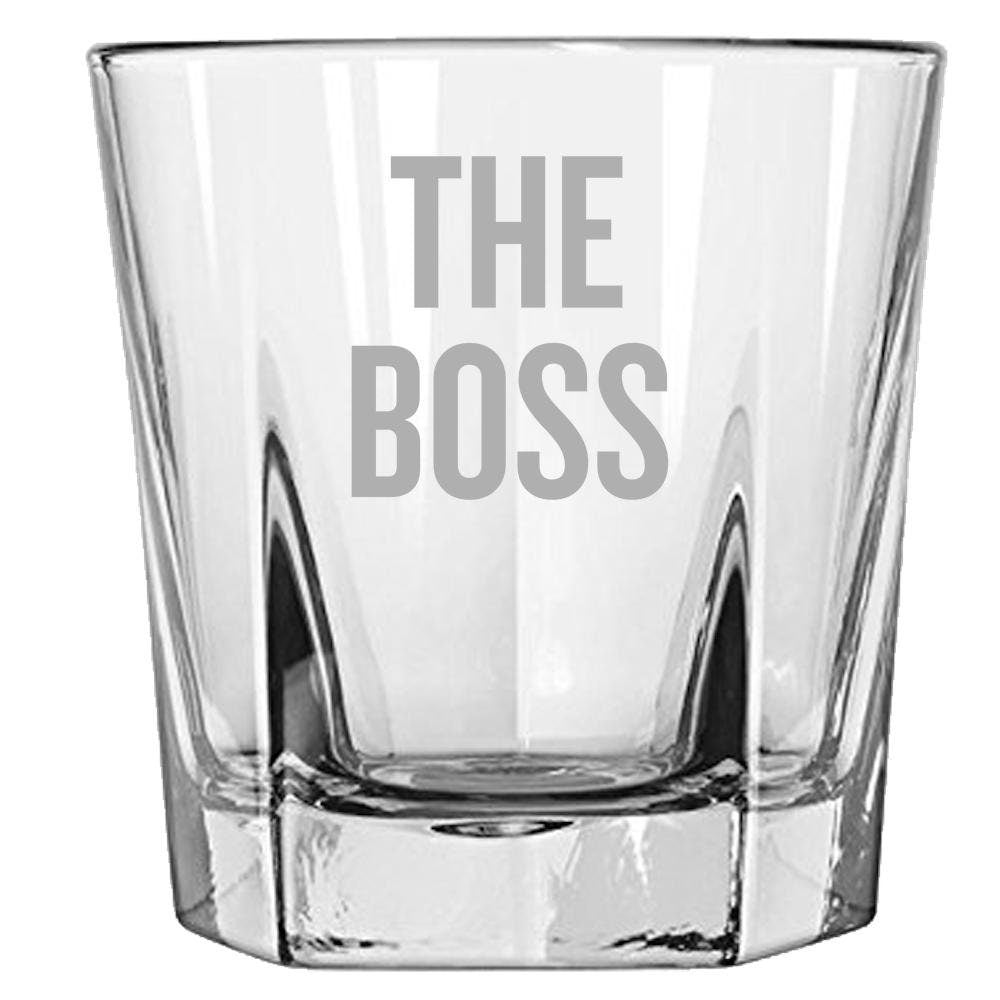 Funny Boss Rocks Glass Employer Whiskey Tumbler Boss Gift Graphic Tee – Cozy Vibes · High-Quality Print