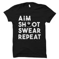 Pool Gift Pool Shirt Pool Player Gift Pool Player Shirt for Pool Player Billards Shirt Billards Gift Aim Shoot Swear Repeat OS1477 Graphic Tee – Premium Graphic · Great Gift For Fans