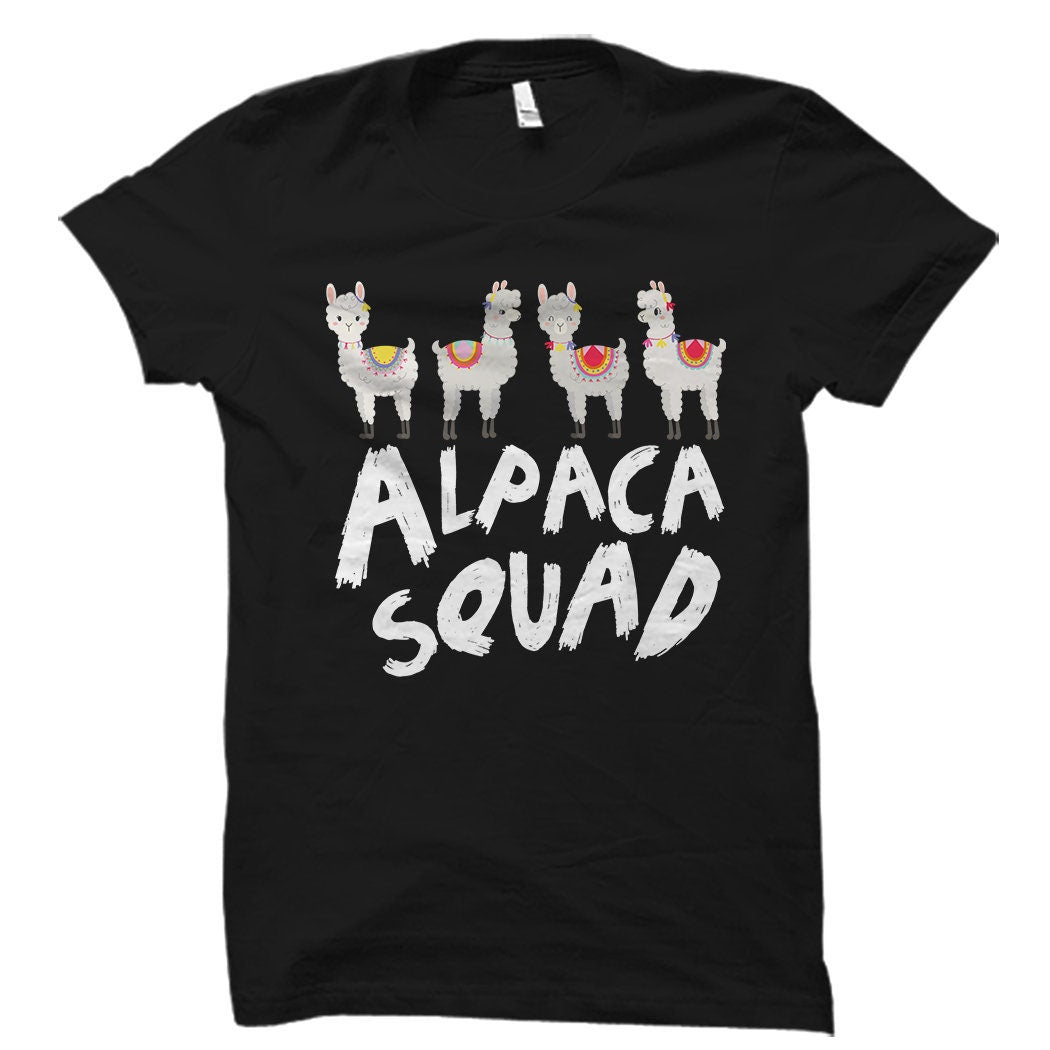 Alpaca Squad Shirt Alpaca TShirt Alpaca Gift Alpaca Lover Gift Alpaca Lover Shirt Alpaca Clothing Alpaca Apparel Alpaca Owner OS1217 Graphic Tee – Bold Style · Perfect For Daily Wear