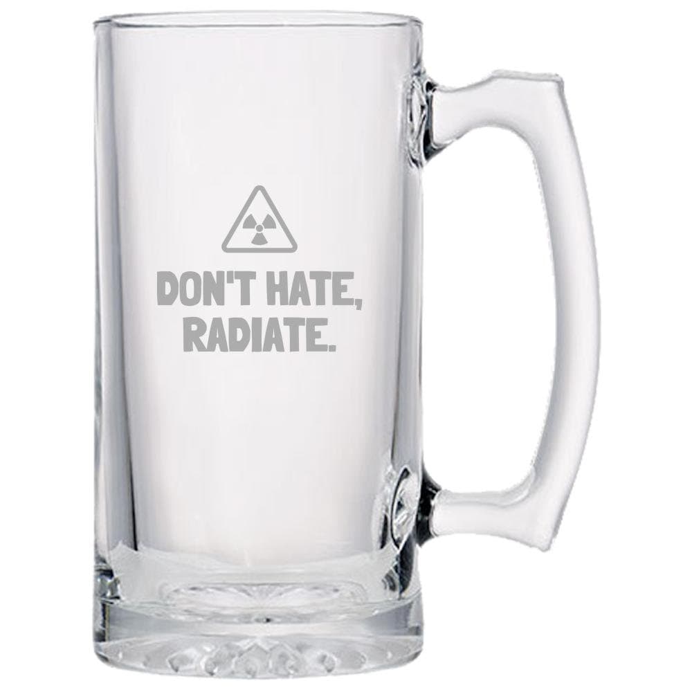 Funny Radiology Beer Mug Radiologist Gift Rad Tech Present Radiographer Beer Glass Nuclear Medicine Don39t Hate Radiate Graphic Tee – Warm & Stylish · Great Gift For Fans