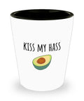 Funny Vegan Shot Glass Vegetarian Gift Idea Healthy Food Wellness Foodie Health Nut Kiss My Hass Avocado Lover Veganism Graphic Tee – Soft Feel · Great Gift For Fans