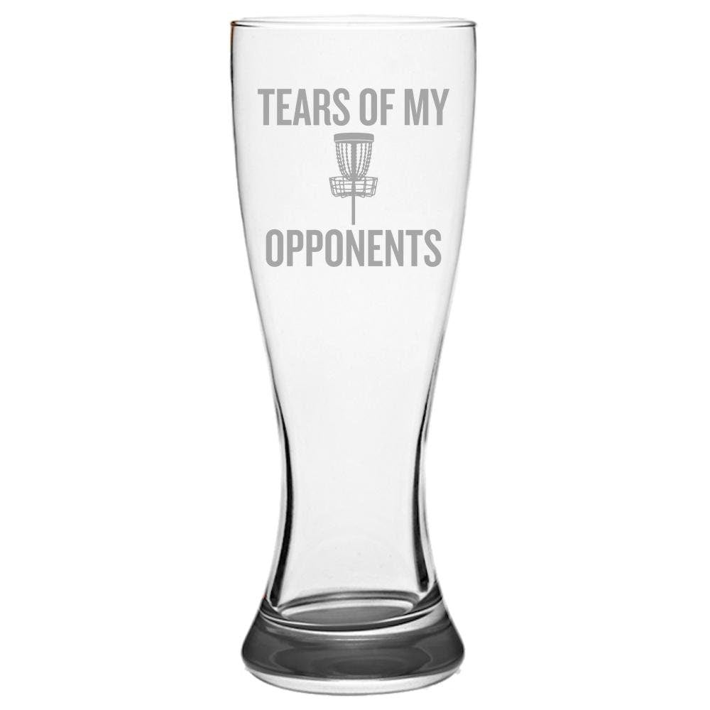 Disc Golf Beer Glas Disc Golfer Gift Frolf Tears Of My Opponents Pilsner Glass Graphic Tee – Premium Graphic · Top Pick For Any Outfit