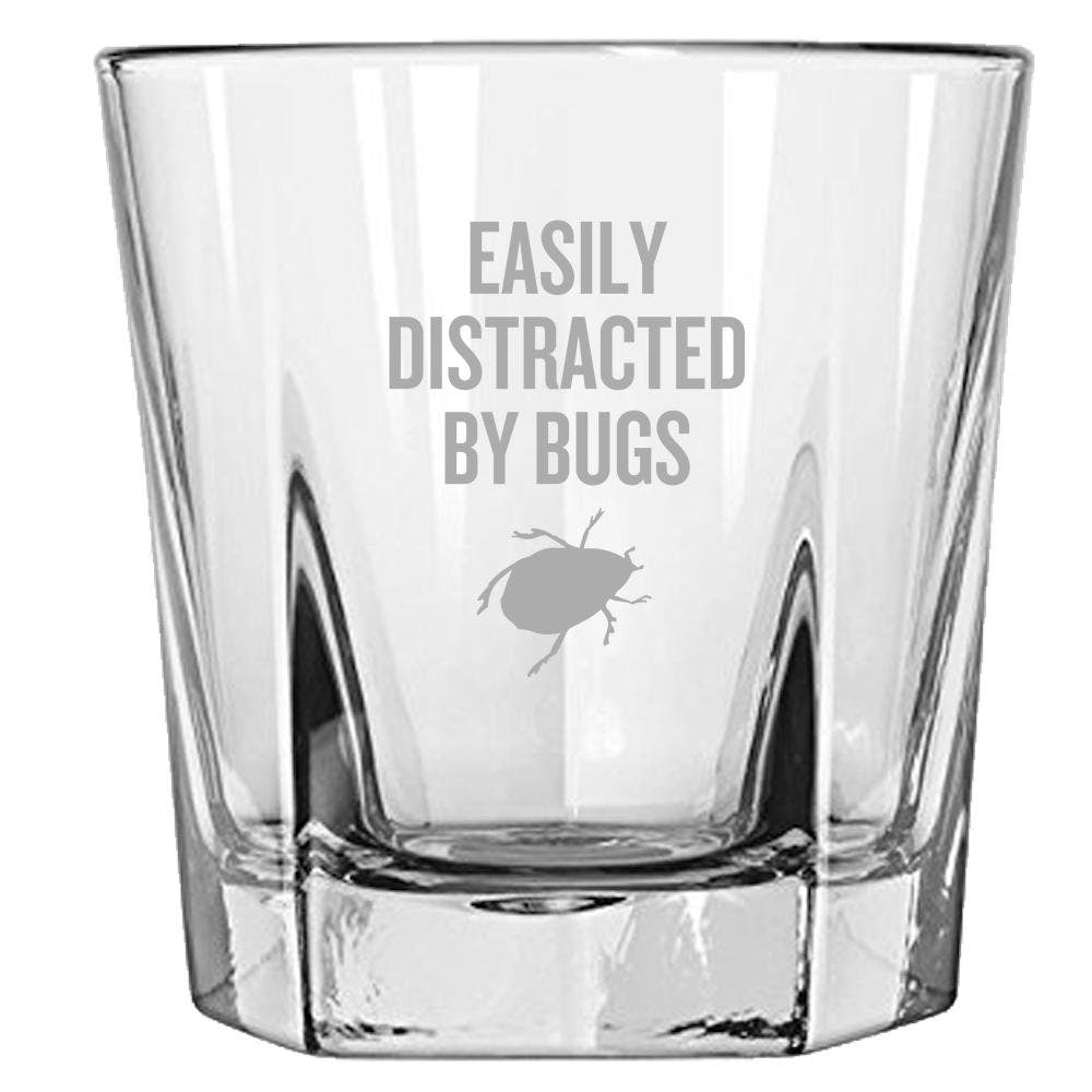 Funny Entomology Rocks Glass Insect Collector Gift Bug Lover Present Entomologist Easily Distracted By Bugs Whiskey Tumbler Graphic Tee – Cozy Vibes · Must-Have Style