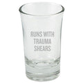 Paramedic Shot Glass Funny EMT Gift Idea Ambulance Emergency Medical Technician EMS Rescue Runs With Trauma Shears Graphic Tee – Soft Feel · Trending Graphic Apparel