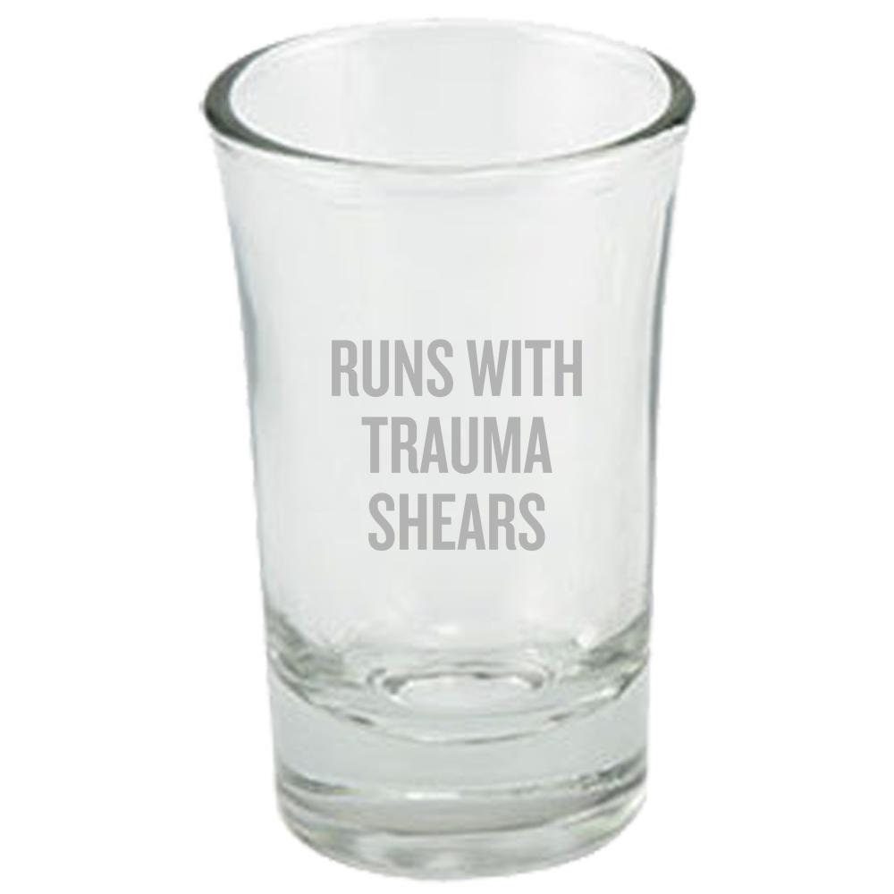 Paramedic Shot Glass Funny EMT Gift Idea Ambulance Emergency Medical Technician EMS Rescue Runs With Trauma Shears Graphic Tee – Soft Feel · Trending Graphic Apparel