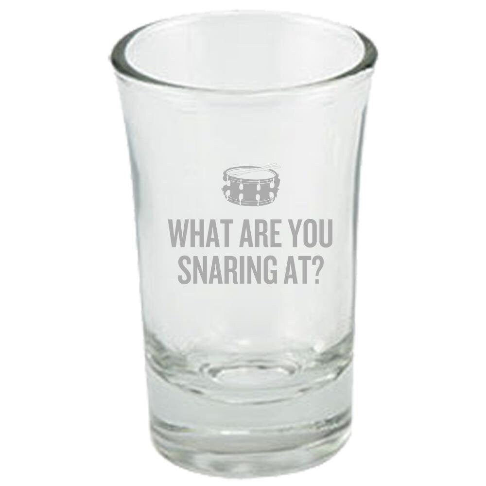 Funny Drum Gift Snare Drummer Gift Idea Percussionist Present Drums Shot Glass What Are You Snaring At Graphic Tee – Soft Feel · Perfect For Daily Wear