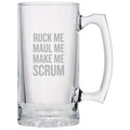 Funny Rugby Beer Mug Rugby Player Gift Idea Ruck Me Maul Me Make Me Scrum Beer Glass Graphic Tee – Everyday Comfort · Trending Graphic Apparel