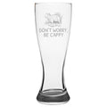 Funny Capybara Beer Glass Capybara Lover Gift Idea Capybara Gift Don39t Worry Be Cappy Pilsner Glass Graphic Tee – Aesthetic Look · Great Gift For Fans