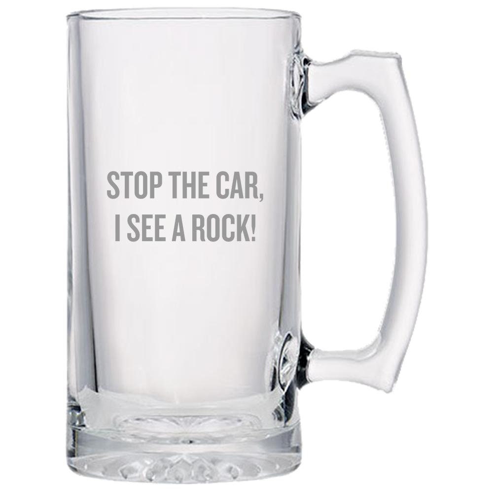 Funny Geology Beer Mug Rock Collector Gift Geologist Present Idea Stop The Car I See A Rock Graphic Tee – Easygoing Wear · Great Gift For Fans