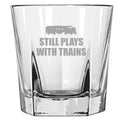 Railfan Gift Railway Enthusiast Rocks Glass Railroad Engineer Present Still Plays With Trains Whiskey Tumbler Graphic Tee – Fan Favorite · Trending Graphic Apparel