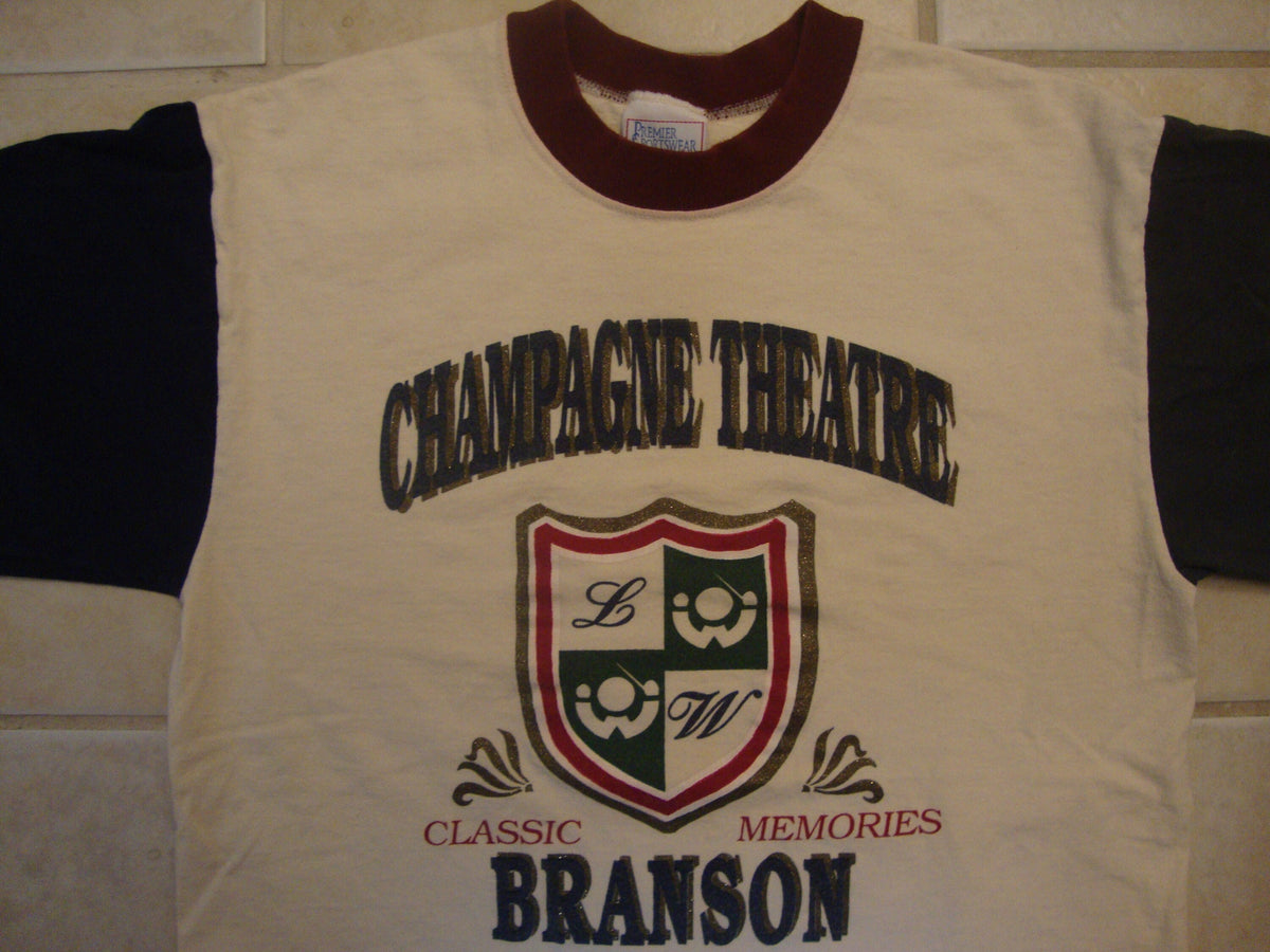 Vintage 9039s Champagne Theatre Branson T Shirt Size M Graphic Tee – Soft Feel · Trending Graphic Apparel