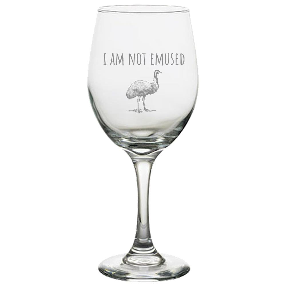 Funny Emu Wine Glass Gift For Emu Lover or Emu Keeper I Am Not Emused Graphic Tee – Premium Graphic · Top Pick For Any Outfit