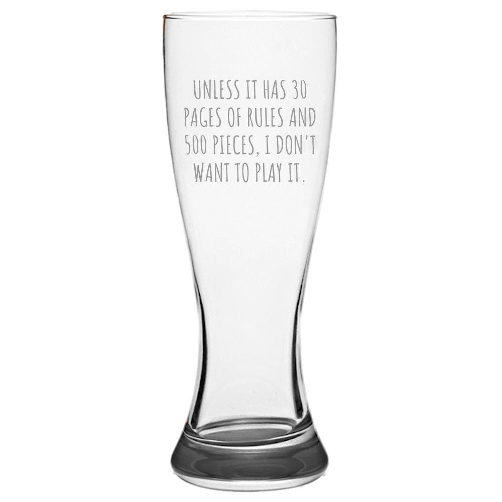 Funny Board Games Pilsner Glass Tabletop Games Gift 30 Pages Of Rules And 500 Pieces Board Game Lover Present Beer Glass Graphic Tee – Everyday Comfort · Must-Have Style