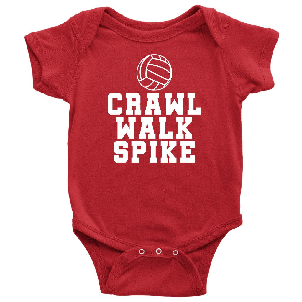 Volleyball Baby Bodysuit Volleyball Player Baby Gift Volleyball Baby Onepiece Crawl Walk Spike First Birthday or Baby Shower Gift Graphic Tee – Easygoing Wear · Trending Graphic Apparel
