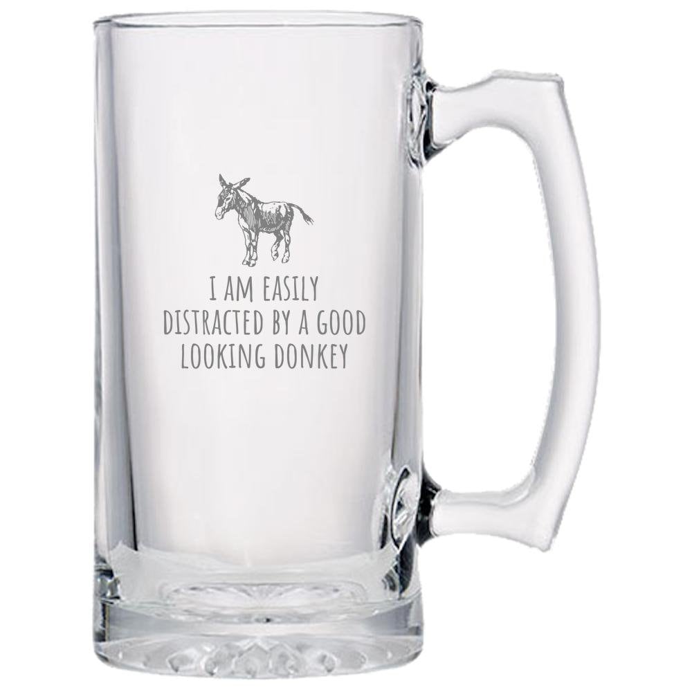 Donkey Lover Gift Donkey Farm Present Donkey Dairy Beer Mug Gift For Donkey Farmer Good Looking Donkey Beer Glass Graphic Tee – Cozy Vibes · Perfect For Daily Wear