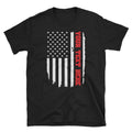 Personalized Custom Thin Red Line Firefighter TShirt USA American Flag Fireman Gift Graphic Tee – Everyday Comfort · Top Pick For Any Outfit