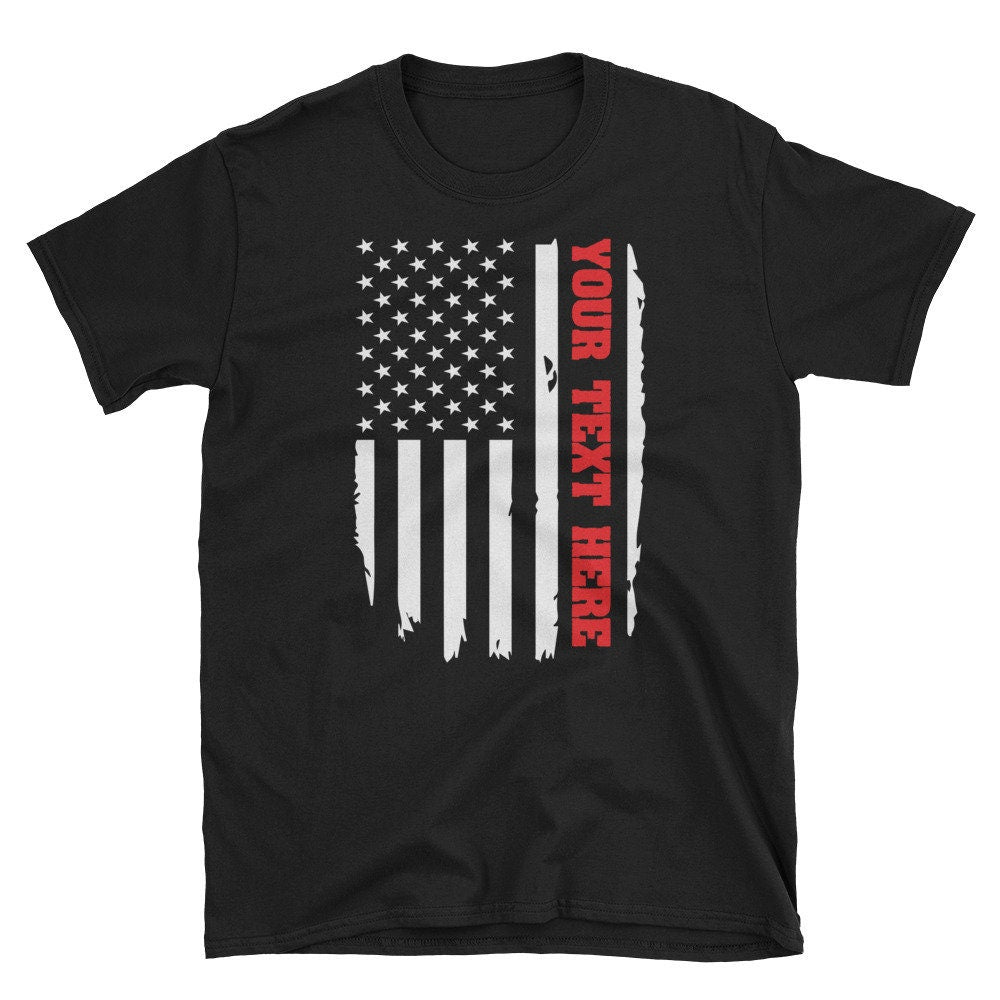 Personalized Custom Thin Red Line Firefighter TShirt USA American Flag Fireman Gift Graphic Tee – Everyday Comfort · Top Pick For Any Outfit