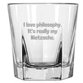 Funny Philosophy Rocks Glass Philosophy Student Gift Idea I Love Philosophy It39s Really My Nietzsche Whiskey Tumbler Graphic Tee – Everyday Comfort · High-Quality Print