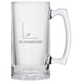 Funny Geometry Beer Mug Math Teacher Gift Funny Math Pun Yes I39m Always Right Beer Glass Graphic Tee – Warm & Stylish · Perfect For Daily Wear