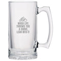 Biker Beer Mug Motorcycle Rider Gift When Life Throws You A Curve Motorbike Beer Glass Graphic Tee – Feel-Good Design · Top Pick For Any Outfit