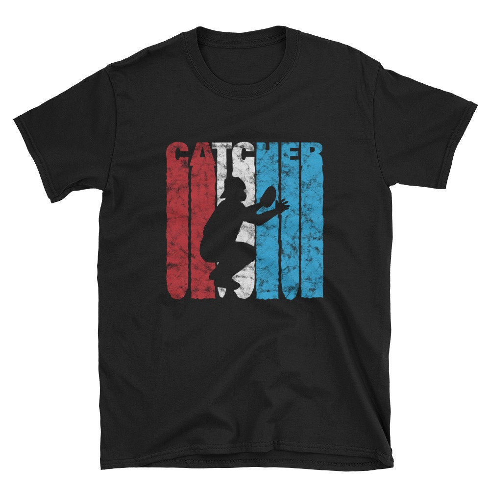 Retro Baseball Catcher TShirt Graphic Tee – Cozy Vibes · Great Gift For Fans