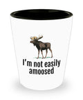 Funny Moose Gift Moose Shot Glass Moose Lover Present I39M Not Easily Amoosed Graphic Tee – Warm & Stylish · Perfect For Daily Wear