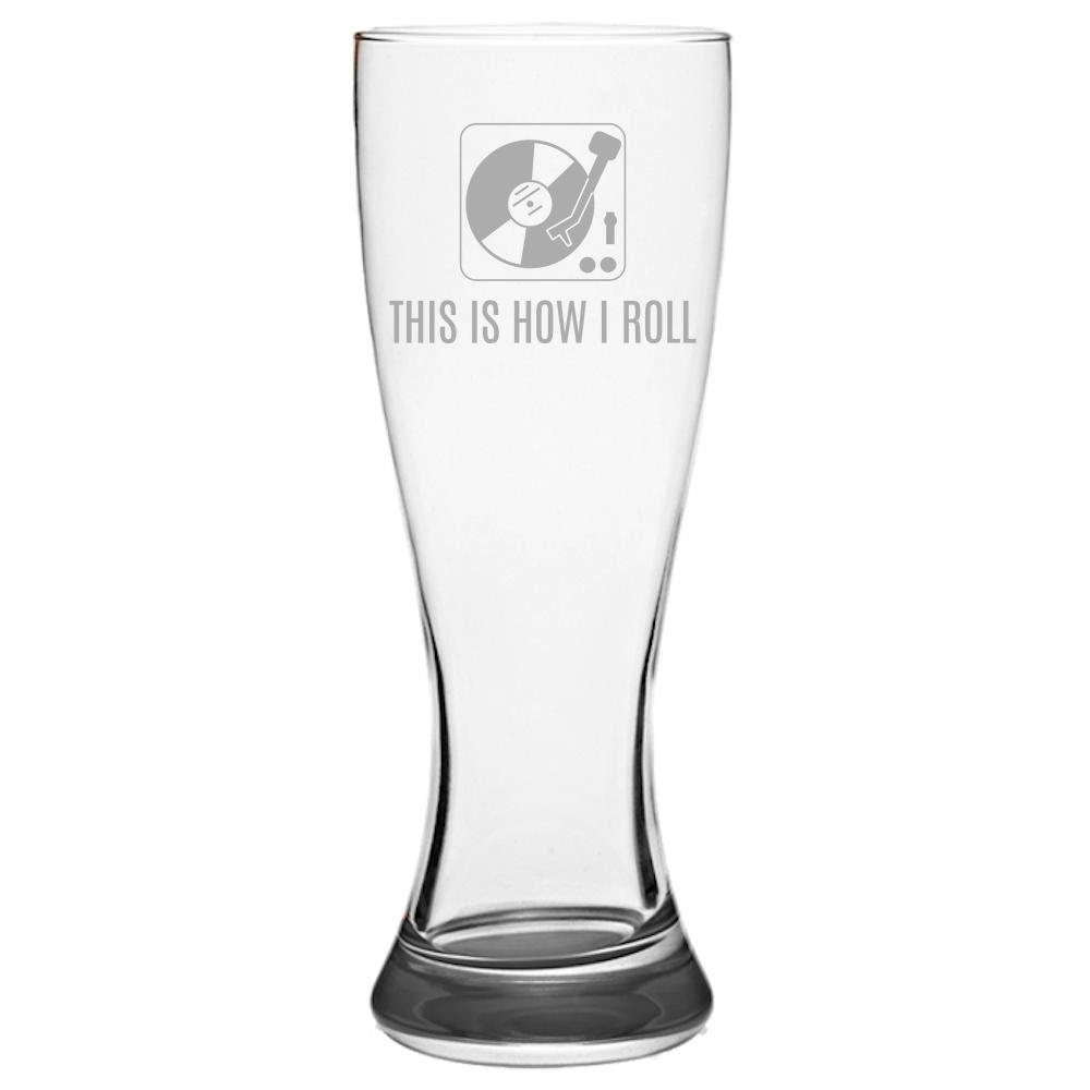 Record Collector Gift Audiophile Present Vinyl Lover Gift Audiophile Pilsner Glass DJ Beer Glass This Is How I Roll Graphic Tee – Feel-Good Design · Top Pick For Any Outfit
