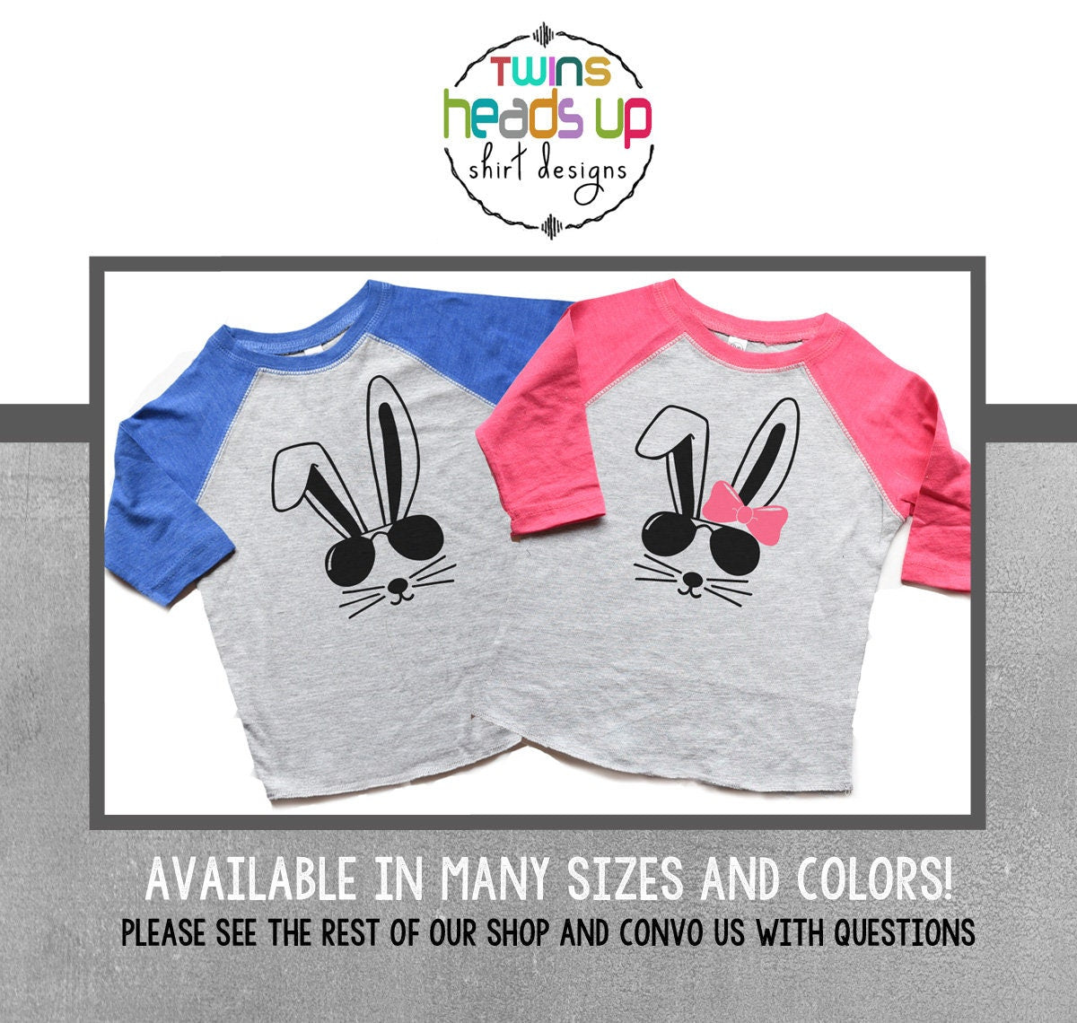 Easter Shirts Twins Boy Girl Twin Easter Bunny Tees Matching Sibling Easter Shirts Bunny Boy Baby Girl Easter Bunny Kids Easter tshirt Gift Graphic Tee – Cozy Vibes · High-Quality Print