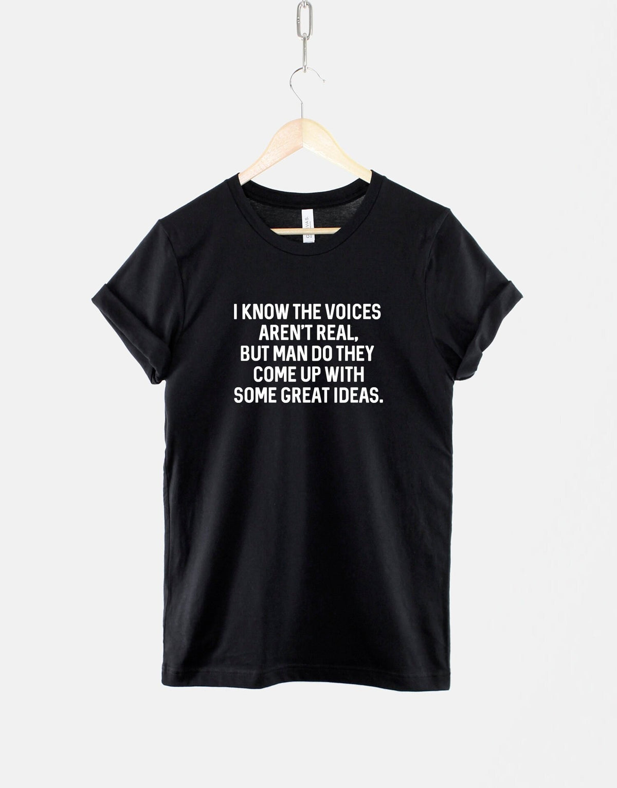 I Know The Voices Aren39t Real But Man T shirt Funny Crazy TShirt Random Mad Slogan T Shirt Graphic Tee – Aesthetic Look · Top Pick For Any Outfit