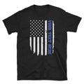 Personalized Custom Thin Blue Line Police Officer TShirt USA American Flag Cop K9 Gift Graphic Tee – Premium Graphic · Perfect For Daily Wear