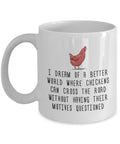 Funny Chicken Mug Hen Coffee Mug Chicken Lover Gift Pet Chicken Gift Present For Fans Of Chickens Better World Graphic Tee – Feel-Good Design · Great Gift For Fans
