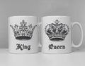 King and Queen Couples Mug Set Wedding Gift Valentines Day Graphic Tee – Aesthetic Look · Perfect For Daily Wear