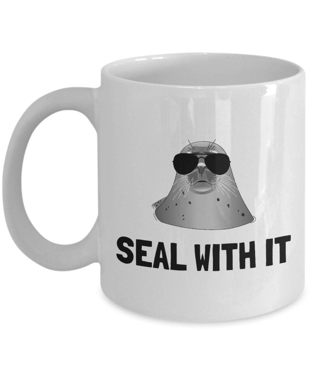Funny Seal Gift Seal Coffee Mug Seal Lover Present Cute Seal Gift Seal With It Graphic Tee – Premium Graphic · Trending Graphic Apparel