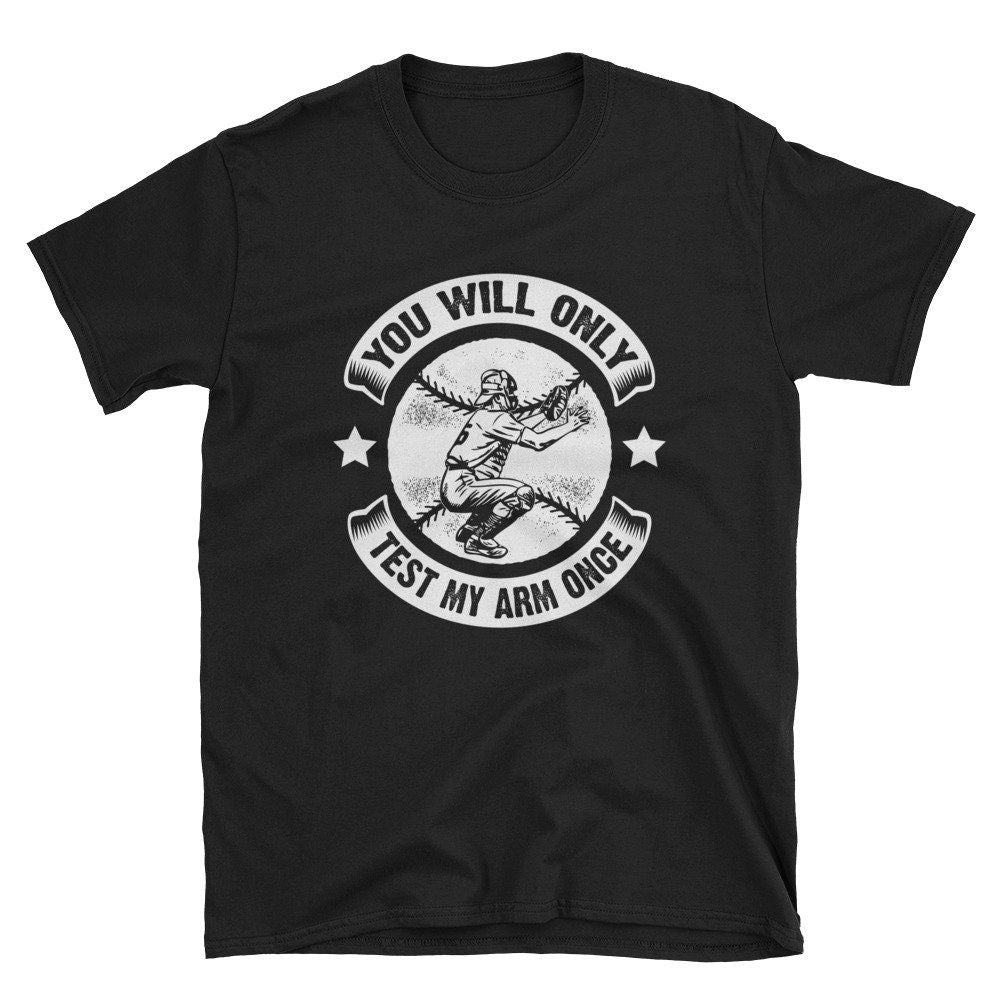 Funny Baseball Catcher TShirt Graphic Tee – Bold Style · Great Gift For Fans