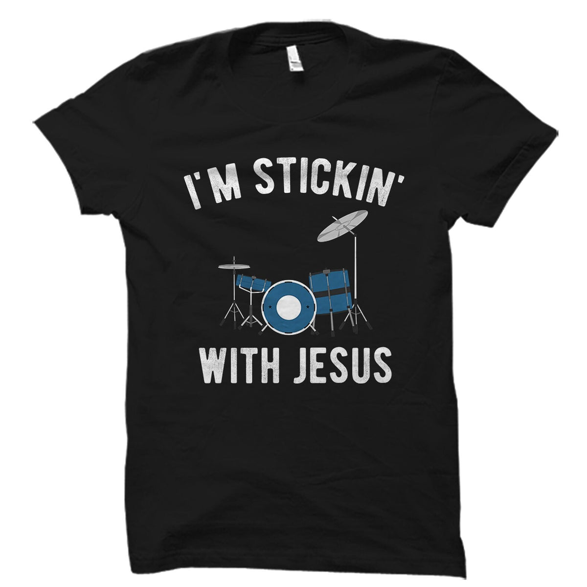 Christian Rock Shirt Christian Music Shirt Christian Drummer Shirt Drummer Gift Gift for Drummer Christian Gift Jesus Shirt OS2179 Graphic Tee – Feel-Good Design · Perfect For Daily Wear