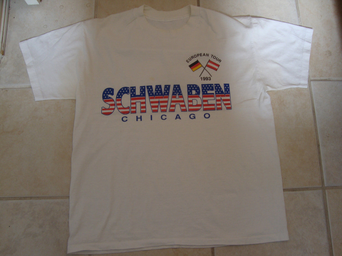 Vintage 9039s Schwaben Chicago European Tour 1993 White T Shirt Size L Graphic Tee – Feel-Good Design · Trending Graphic Apparel