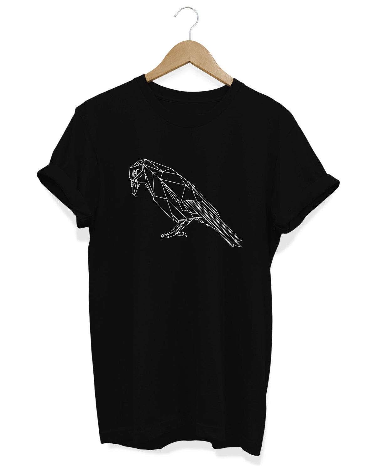 Geometric Crow T shirt Raven Shirt Polygonal T shirt Minimalist Shirt Origami Tee Alternative Clothing Graphic Tee – Aesthetic Look · High-Quality Print