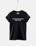 Cupcakes are Cheaper than Therapy Cupcake Tshirt Graphic Tee – Premium Graphic · Top Pick For Any Outfit